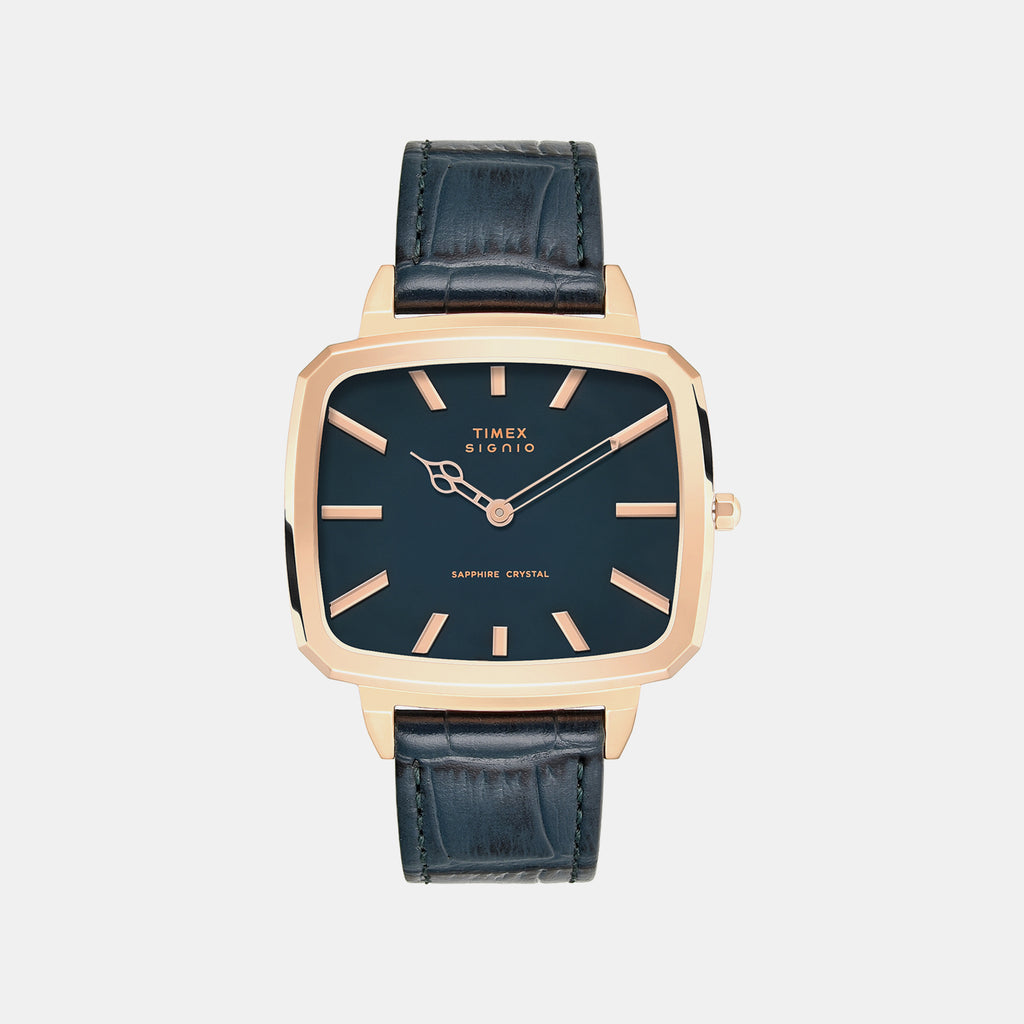Signio Men Quartz Teal Dial Analog Leather Watch TWEG34100