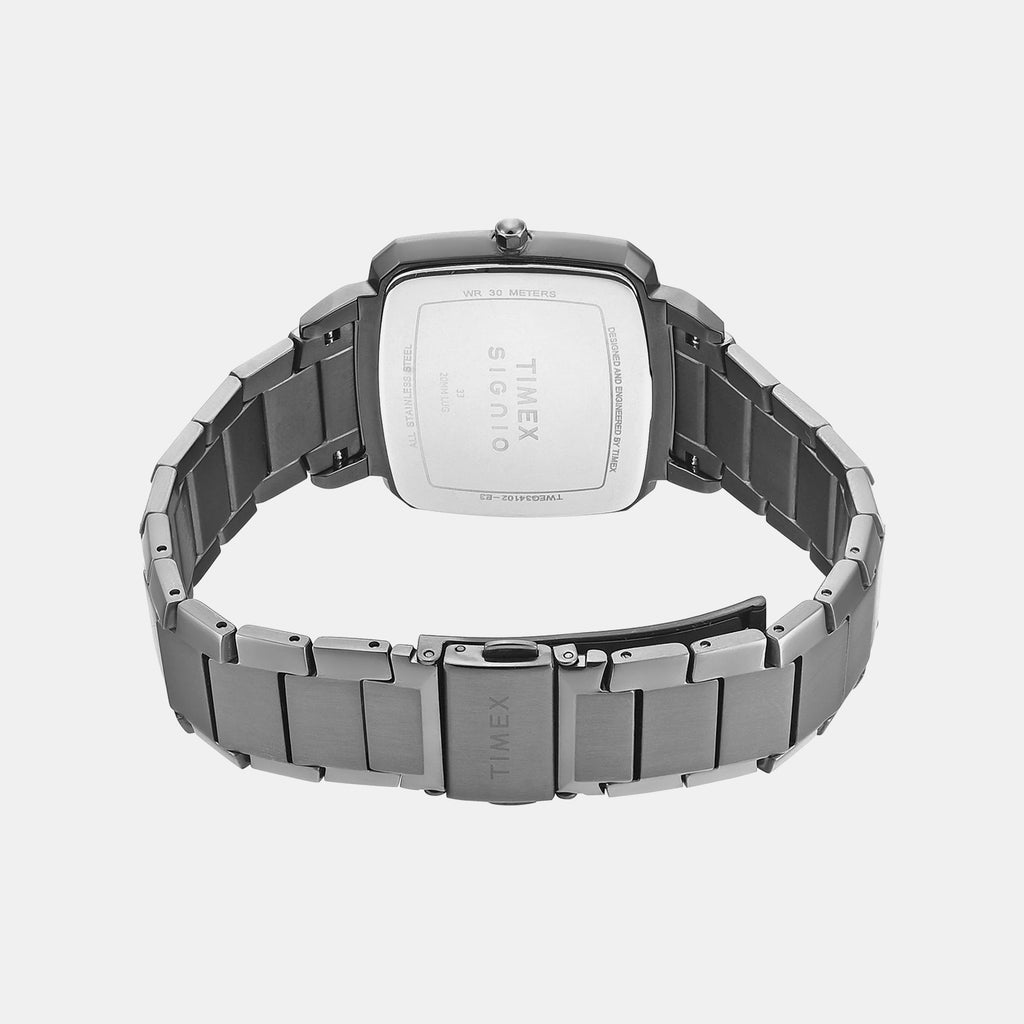 Signio Men Quartz Grey Dial Analog Stainless Steel Watch TWEG34102