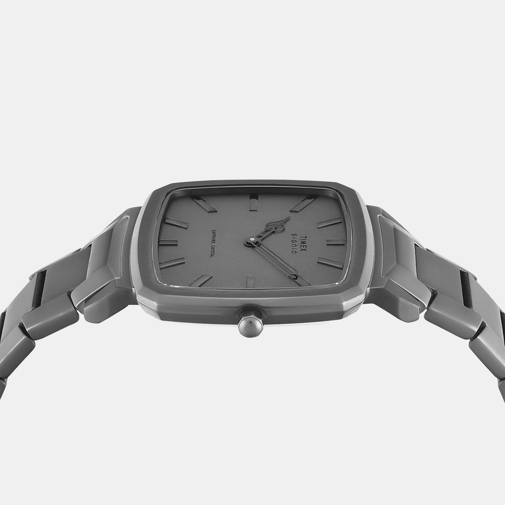 Signio Men Quartz Grey Dial Analog Stainless Steel Watch TWEG34102