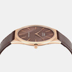 Signio Men Quartz Brown Dial Analog Leather Watch TWEG34200