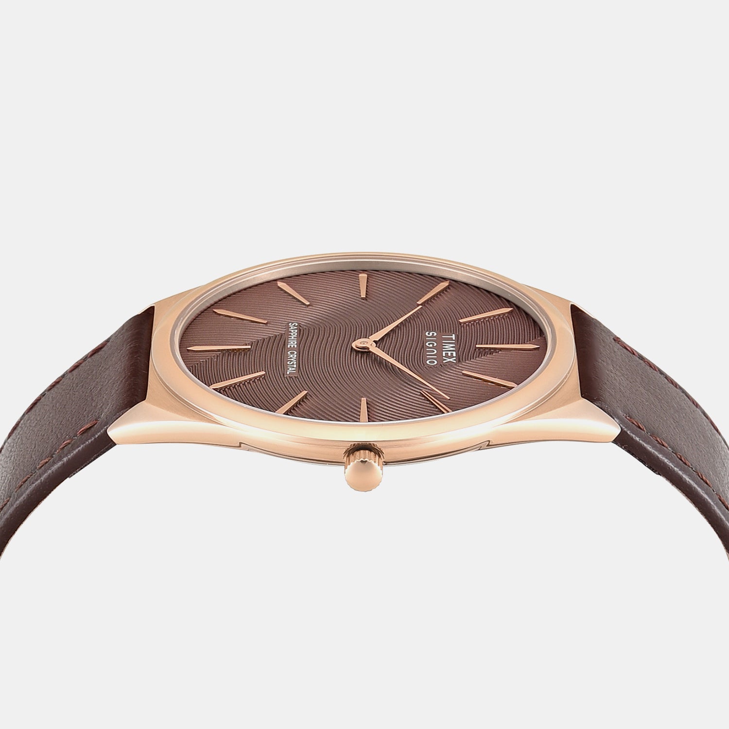 Signio Men Quartz Brown Dial Analog Leather Watch TWEG34200