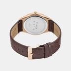 Signio Men Quartz Brown Dial Analog Leather Watch TWEG34200