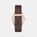 Signio Men Quartz Brown Dial Analog Leather Watch TWEG34200