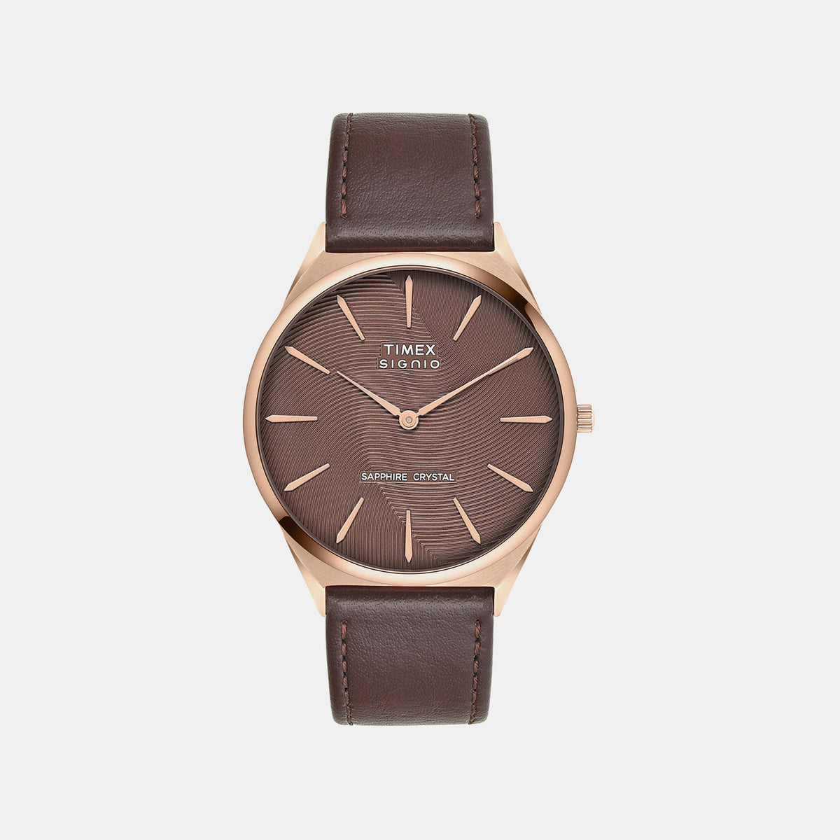 Signio Men Quartz Brown Dial Analog Leather Watch TWEG34200