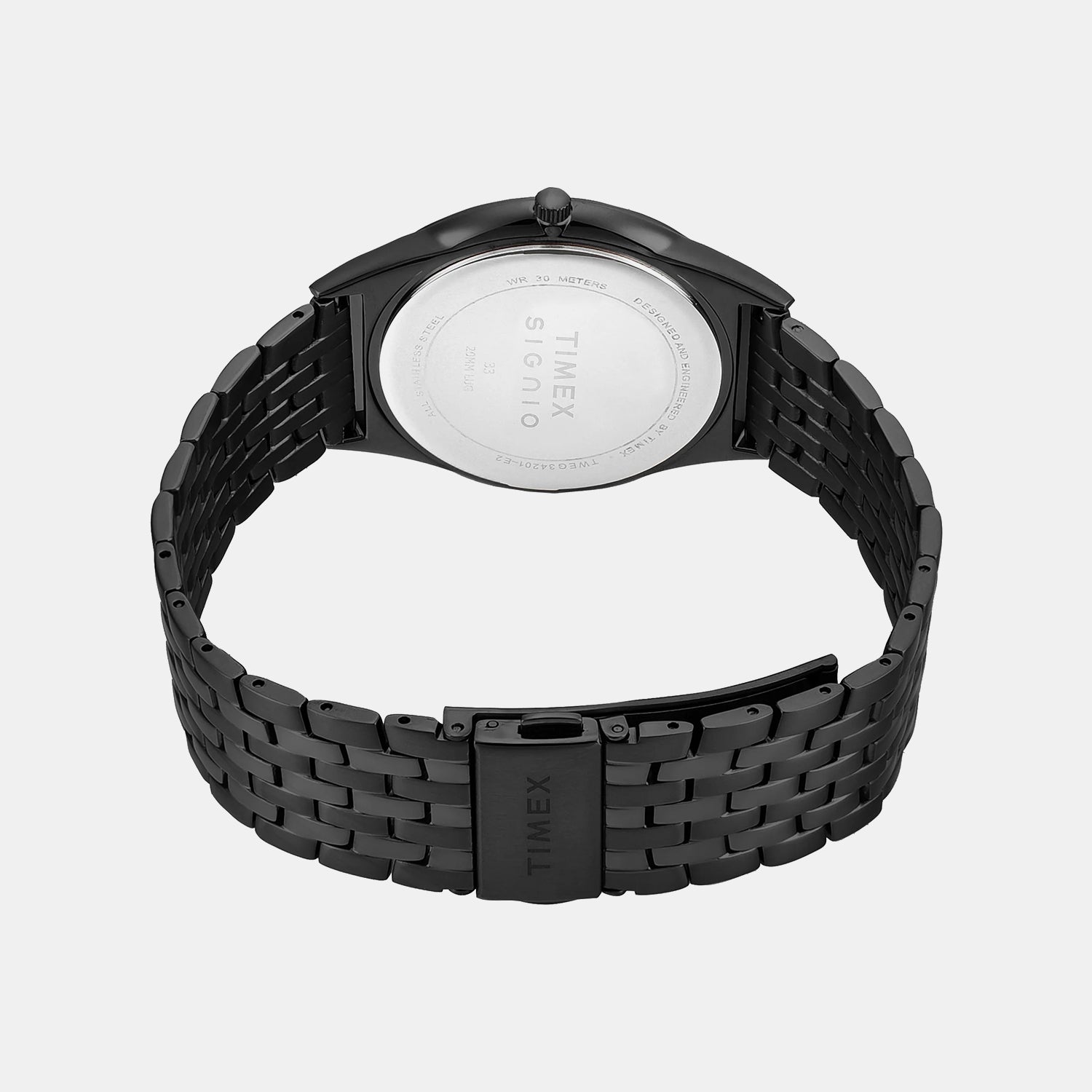 Signio Men Quartz Black Dial Analog Stainless Steel Watch TWEG34201