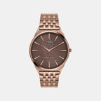 Signio Men Quartz Brown Dial Analog Stainless Steel Watch TWEG34202