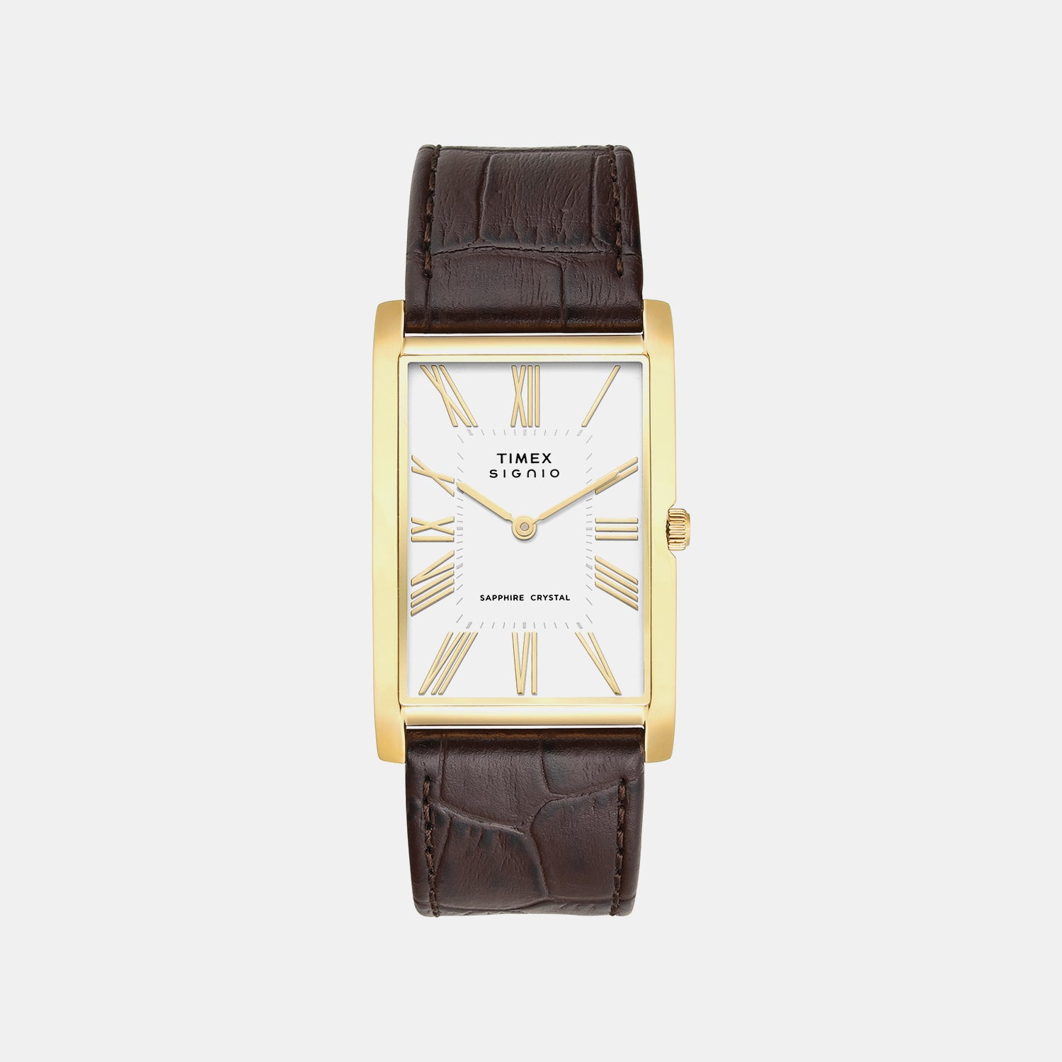 Signio Men Quartz White Dial Analog Leather Watch TWEG34300