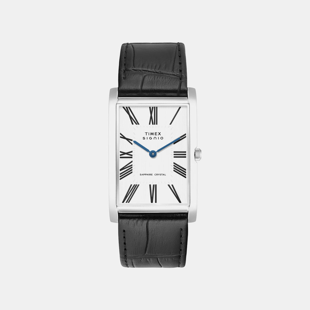 Signio Men Quartz White Dial Analog Leather Watch TWEG34301