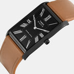 Signio Men Quartz Black Dial Analog Leather Watch TWEG34302