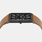 Signio Men Quartz Black Dial Analog Leather Watch TWEG34302