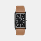 Signio Men Quartz Black Dial Analog Leather Watch TWEG34302