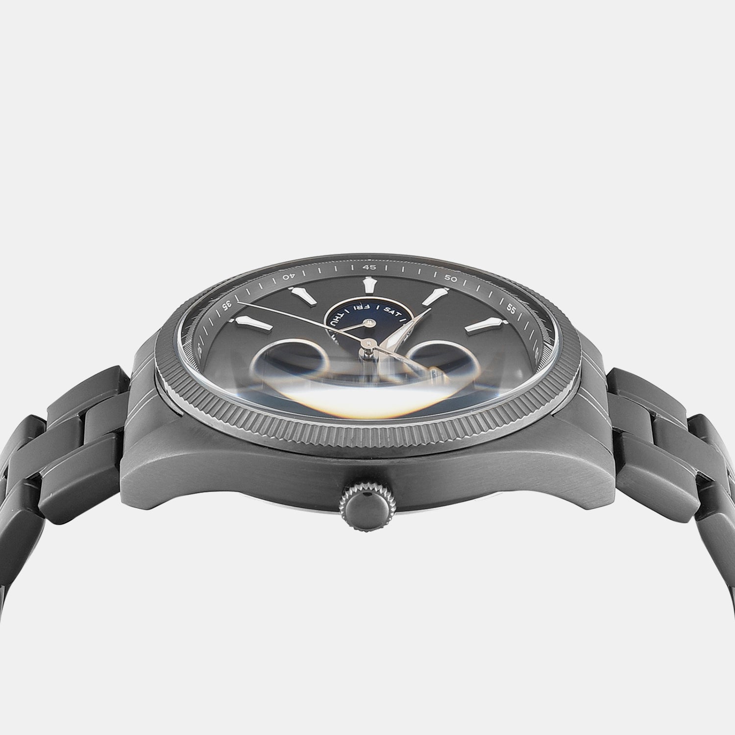 Signio Men Quartz Grey Dial Multi-Function Stainless Steel Watch TWEG34400