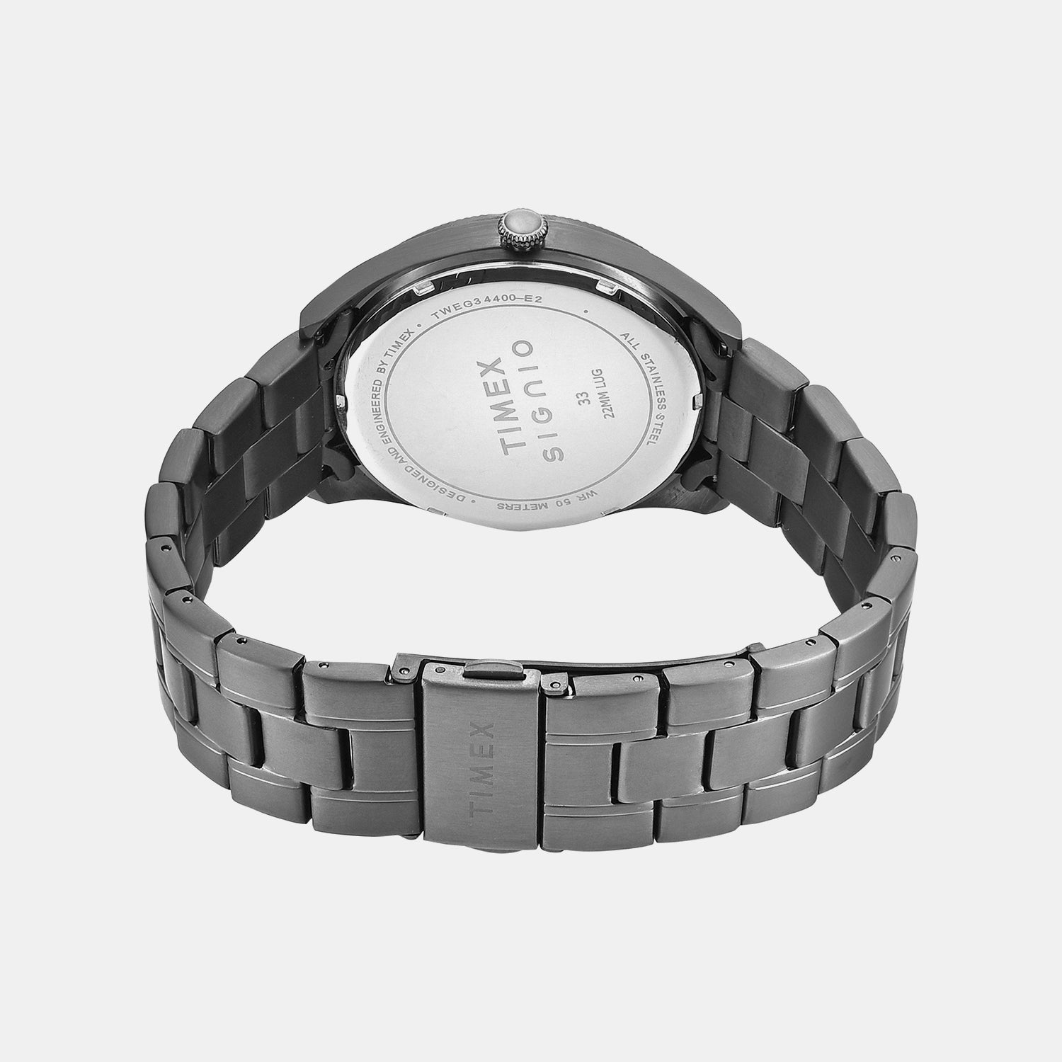 Signio Men Quartz Grey Dial Multi-Function Stainless Steel Watch TWEG34400