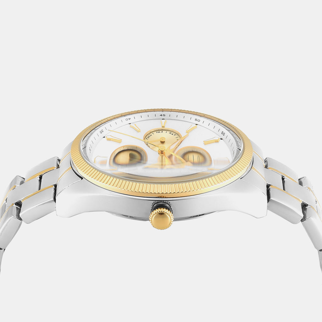 Signio Men Quartz Silver Dial Multi-Function Stainless Steel Watch TWEG34401