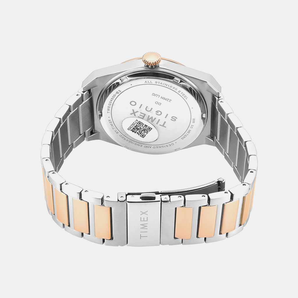 Signio Men Quartz Silver Dial Multi-Function Stainless Steel Watch TWEG34500