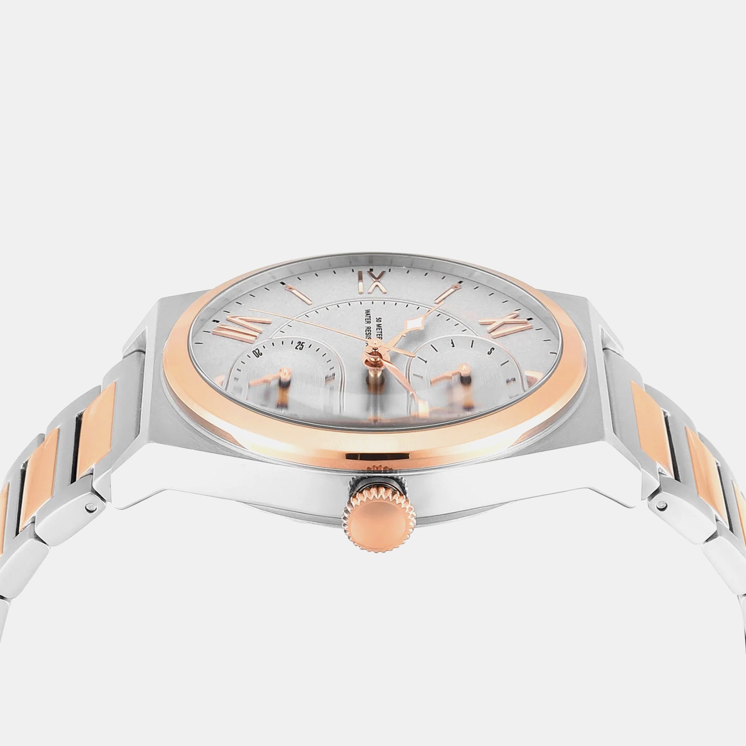 Signio Men Quartz Silver Dial Multi-Function Stainless Steel Watch TWEG34500