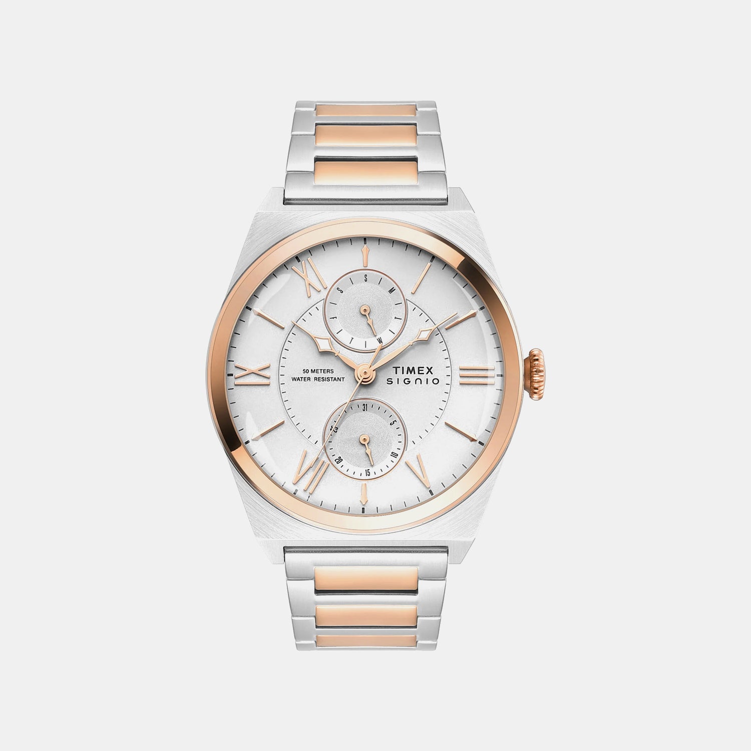 Signio Men Quartz Silver Dial Multi-Function Stainless Steel Watch TWEG34500
