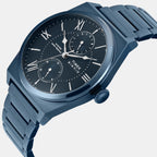Signio Men Quartz Blue Dial Multi-Function Stainless Steel Watch TWEG34501