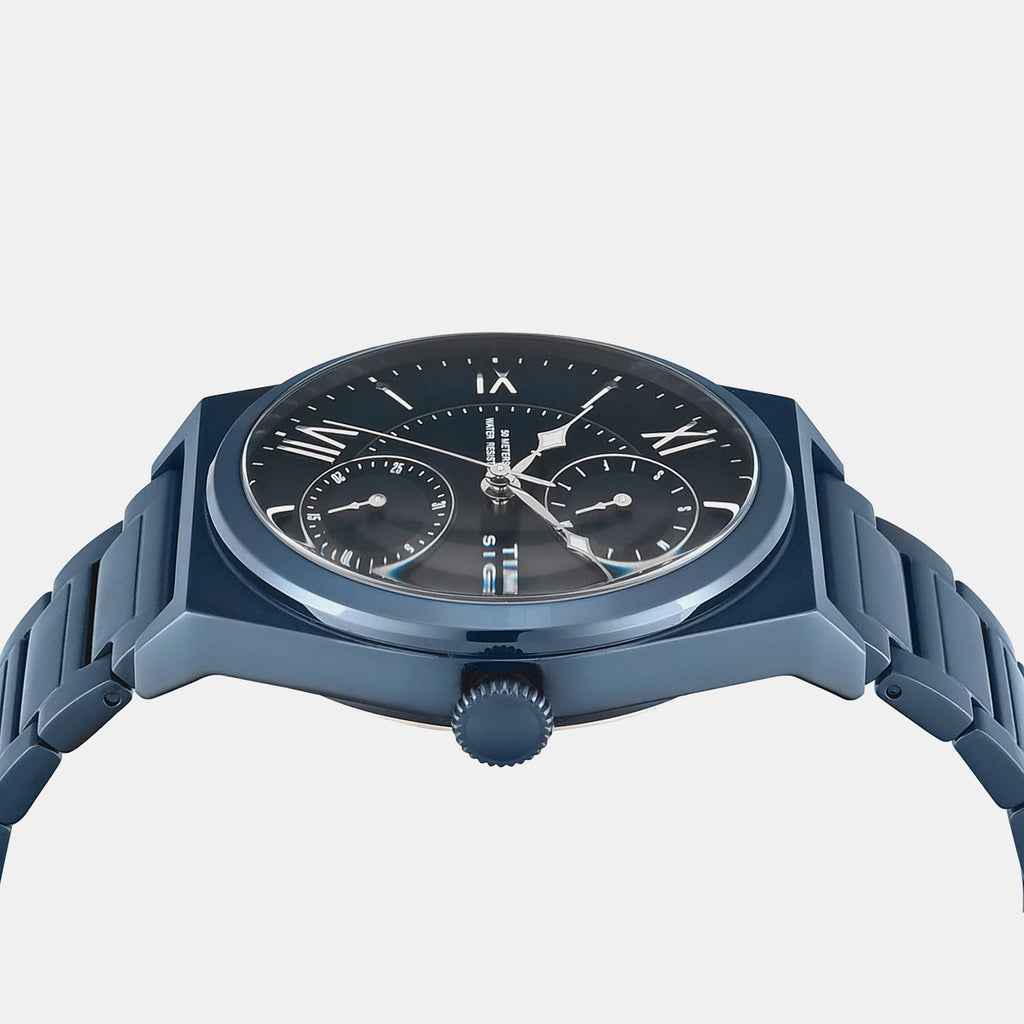 Signio Men Quartz Blue Dial Multi-Function Stainless Steel Watch TWEG34501
