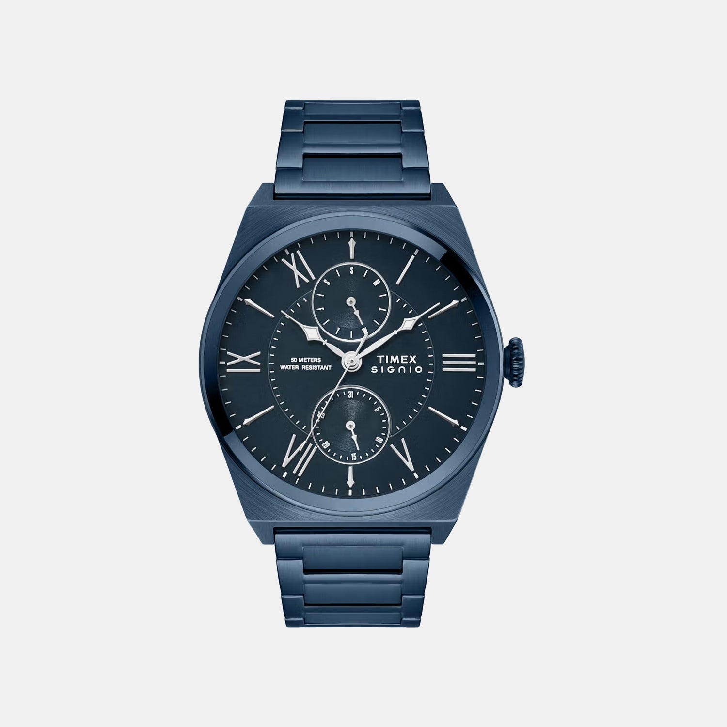Signio Men Quartz Blue Dial Multi-Function Stainless Steel Watch TWEG34501