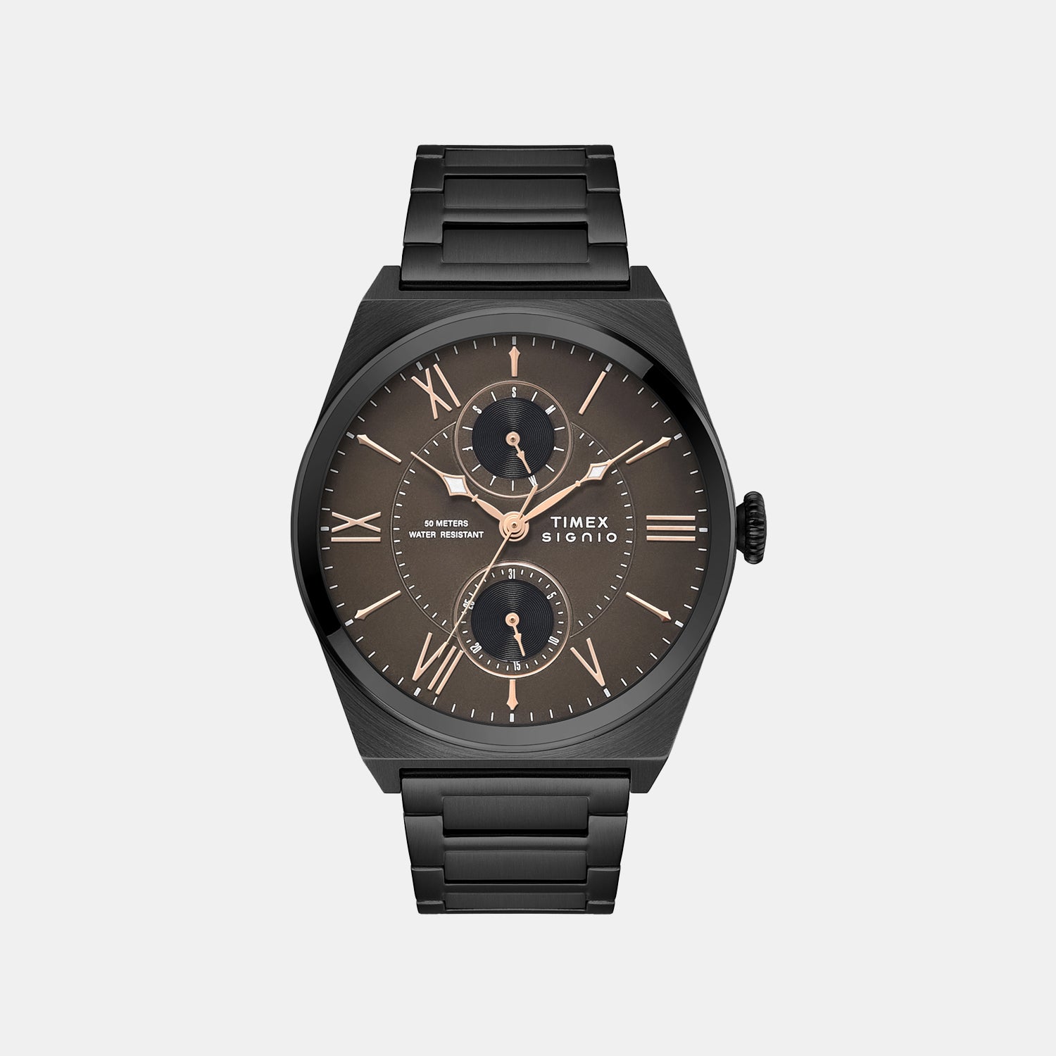 Men Quartz Black Dial Chronograph Brass Watch TWEG34502