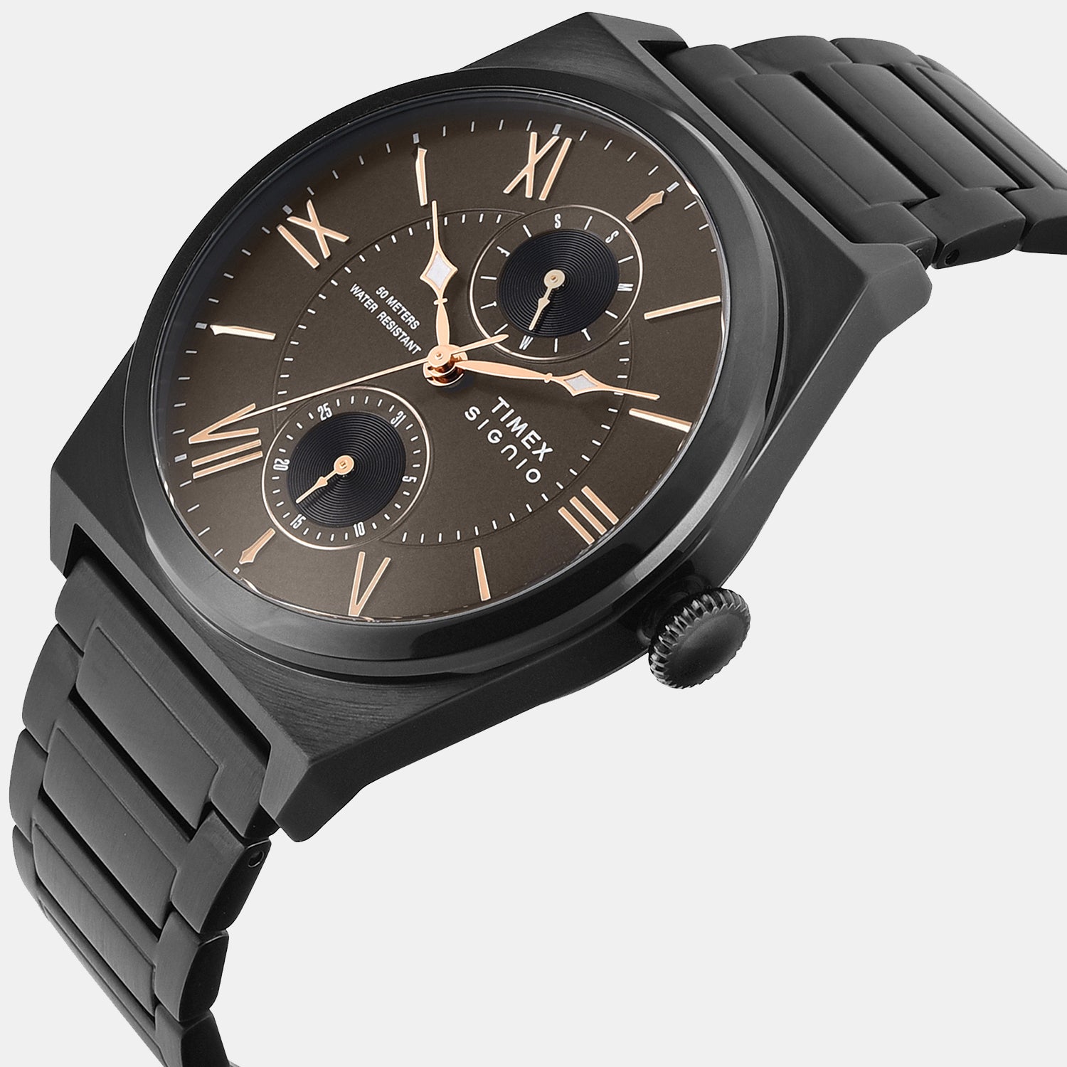 Men Quartz Black Dial Chronograph Brass Watch TWEG34502