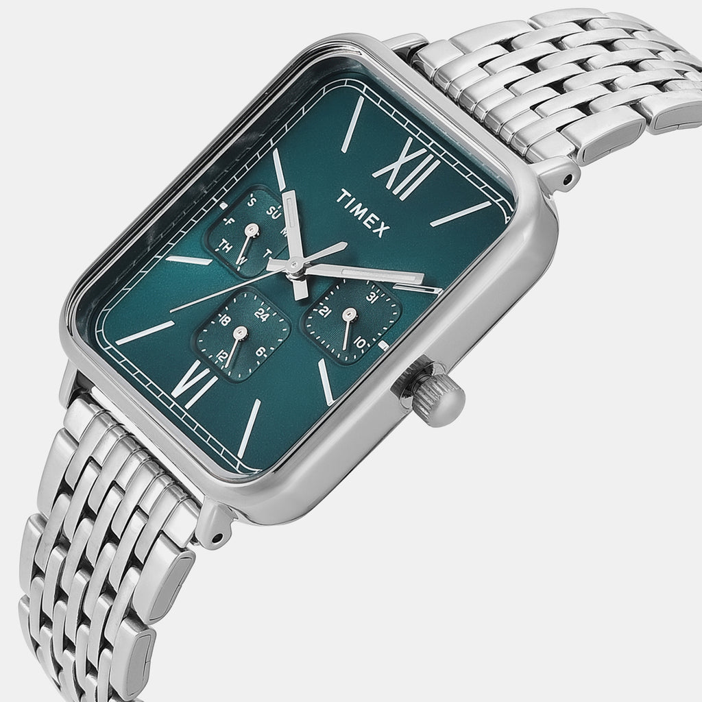 Trendline Men Quartz Teal Dial Multi-Function Stainless Steel Watch TWEG34600