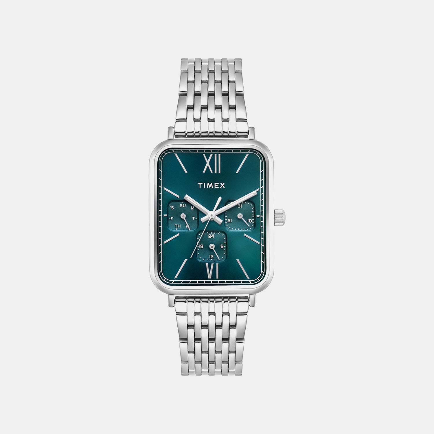 Trendline Men Quartz Teal Dial Multi-Function Stainless Steel Watch TWEG34600