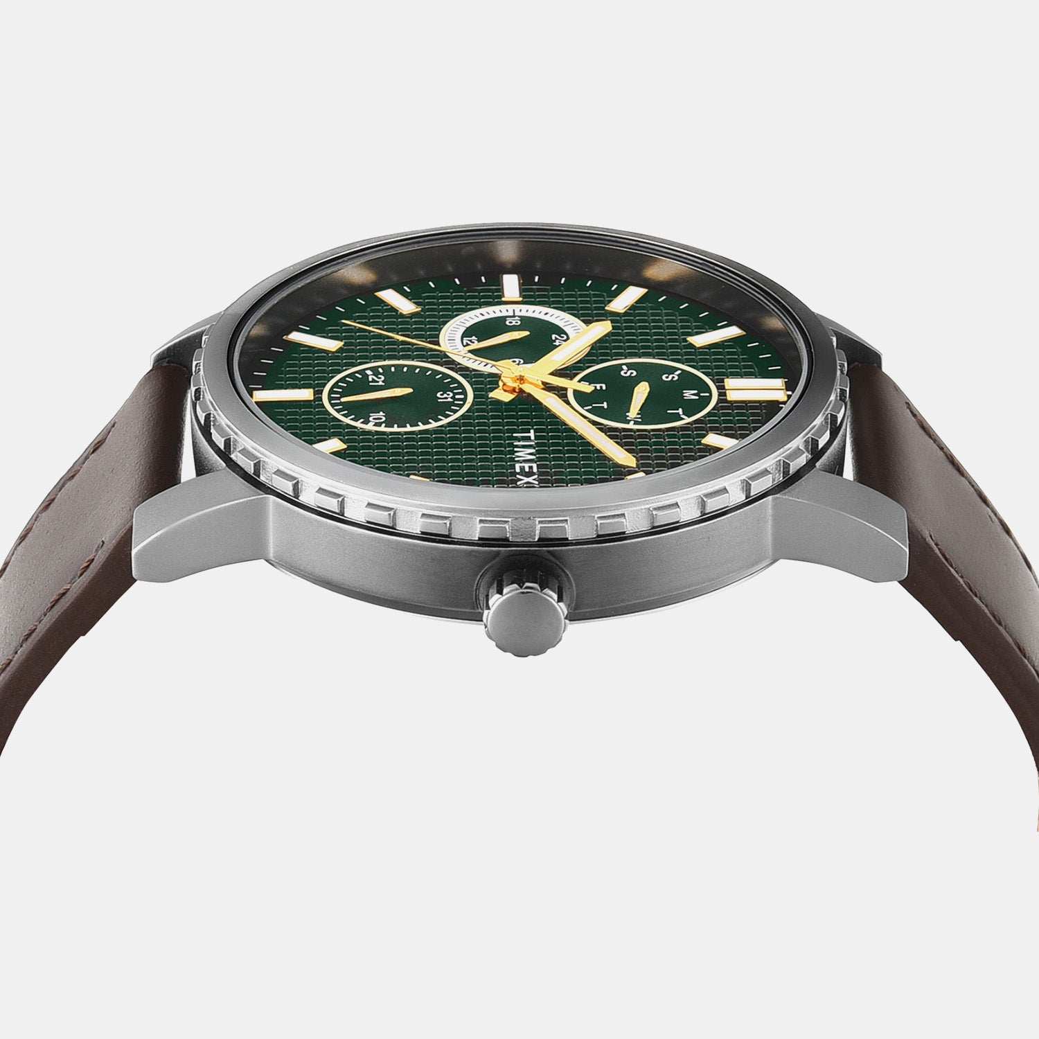 Trendline Men Quartz Green Dial Multi-Function Leather Watch TWEG34700