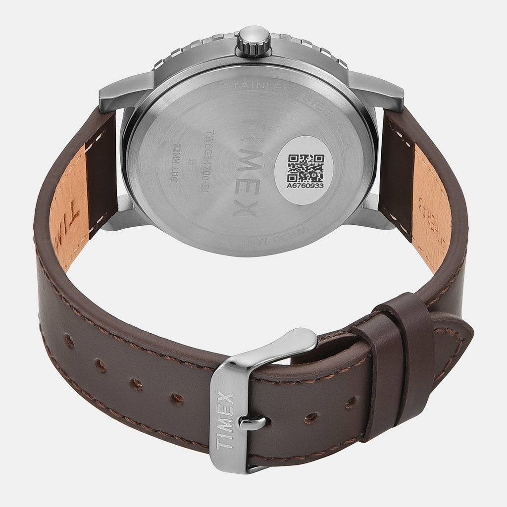 Trendline Men Quartz Green Dial Multi-Function Leather Watch TWEG34700