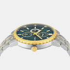 Trendline Men Quartz Teal Dial Multi-Function Stainless Steel Watch TWEG34701
