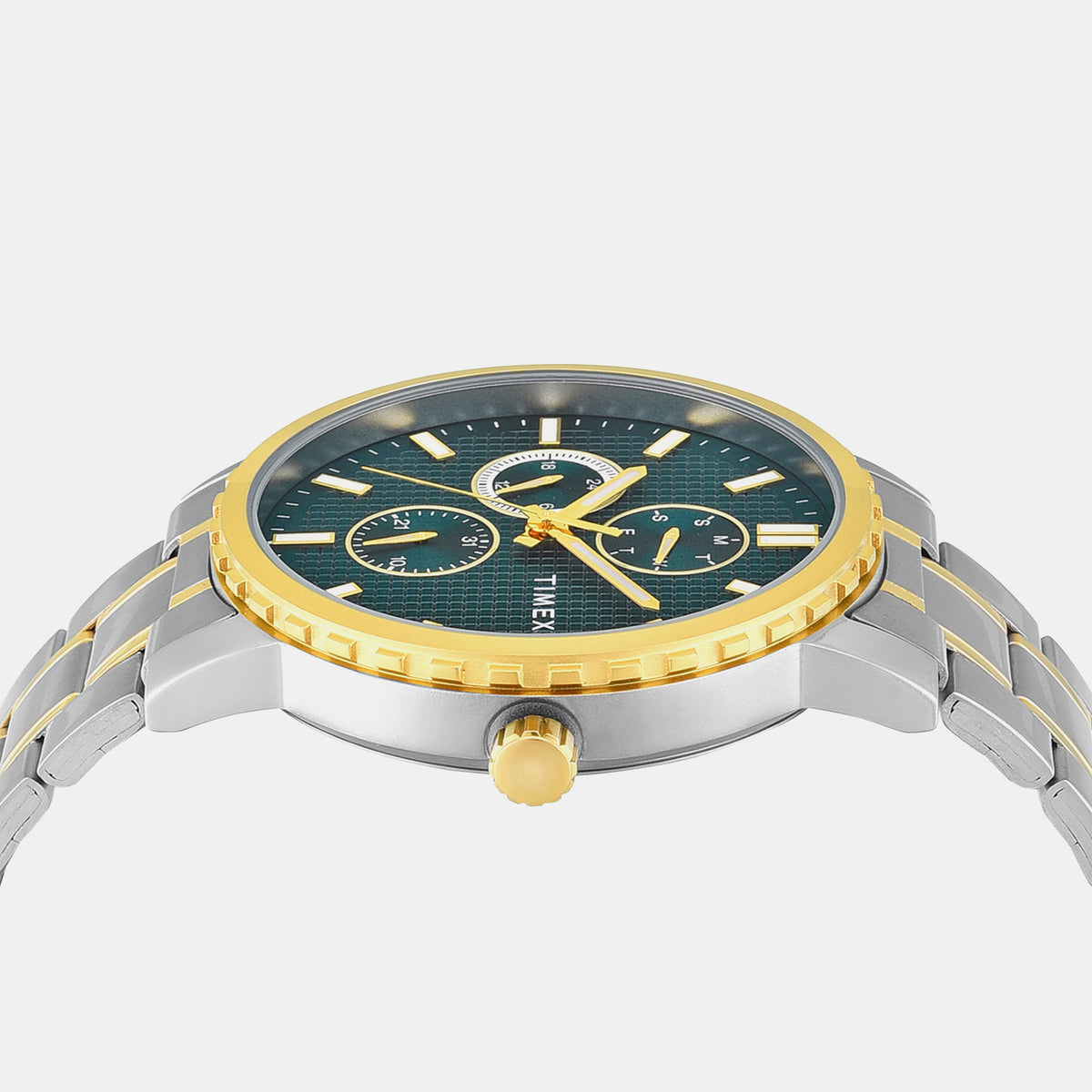 Trendline Men Quartz Teal Dial Multi-Function Stainless Steel Watch TWEG34701