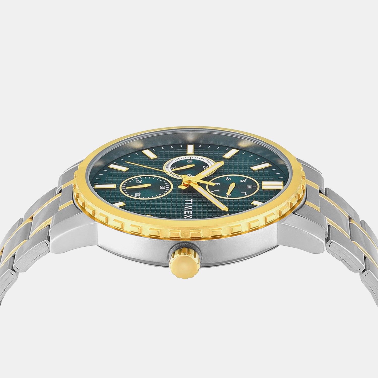 Trendline Men Quartz Teal Dial Multi-Function Stainless Steel Watch TWEG34701