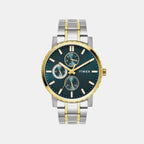 Trendline Men Quartz Teal Dial Multi-Function Stainless Steel Watch TWEG34701