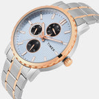 Trendline Men Quartz Blue Dial Multi-Function Stainless Steel Watch TWEG34702