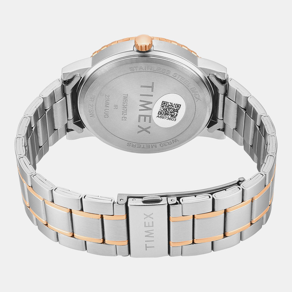 Trendline Men Quartz Blue Dial Multi-Function Stainless Steel Watch TWEG34702