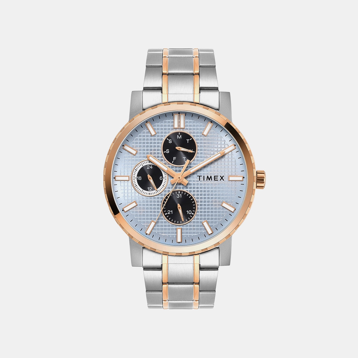 Trendline Men Quartz Blue Dial Multi-Function Stainless Steel Watch TWEG34702