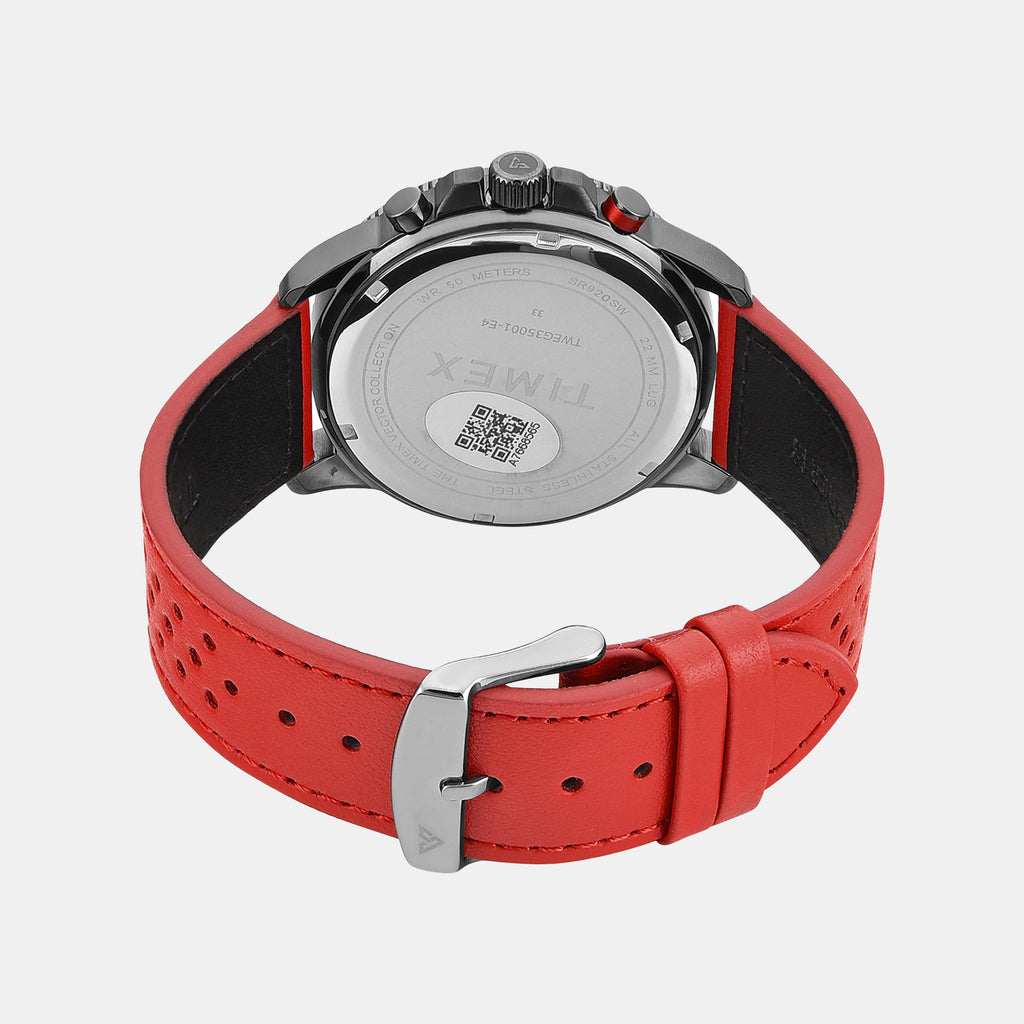 Vector Men Quartz Dial Chronograph Leather Watch TWEG35001