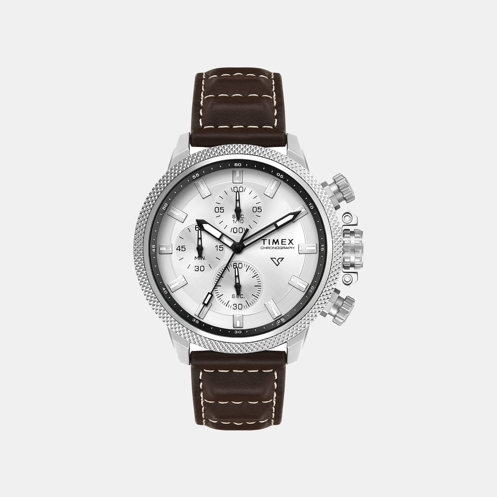 Vector Men Quartz Dial Chronograph Leather Watch TWEG35100
