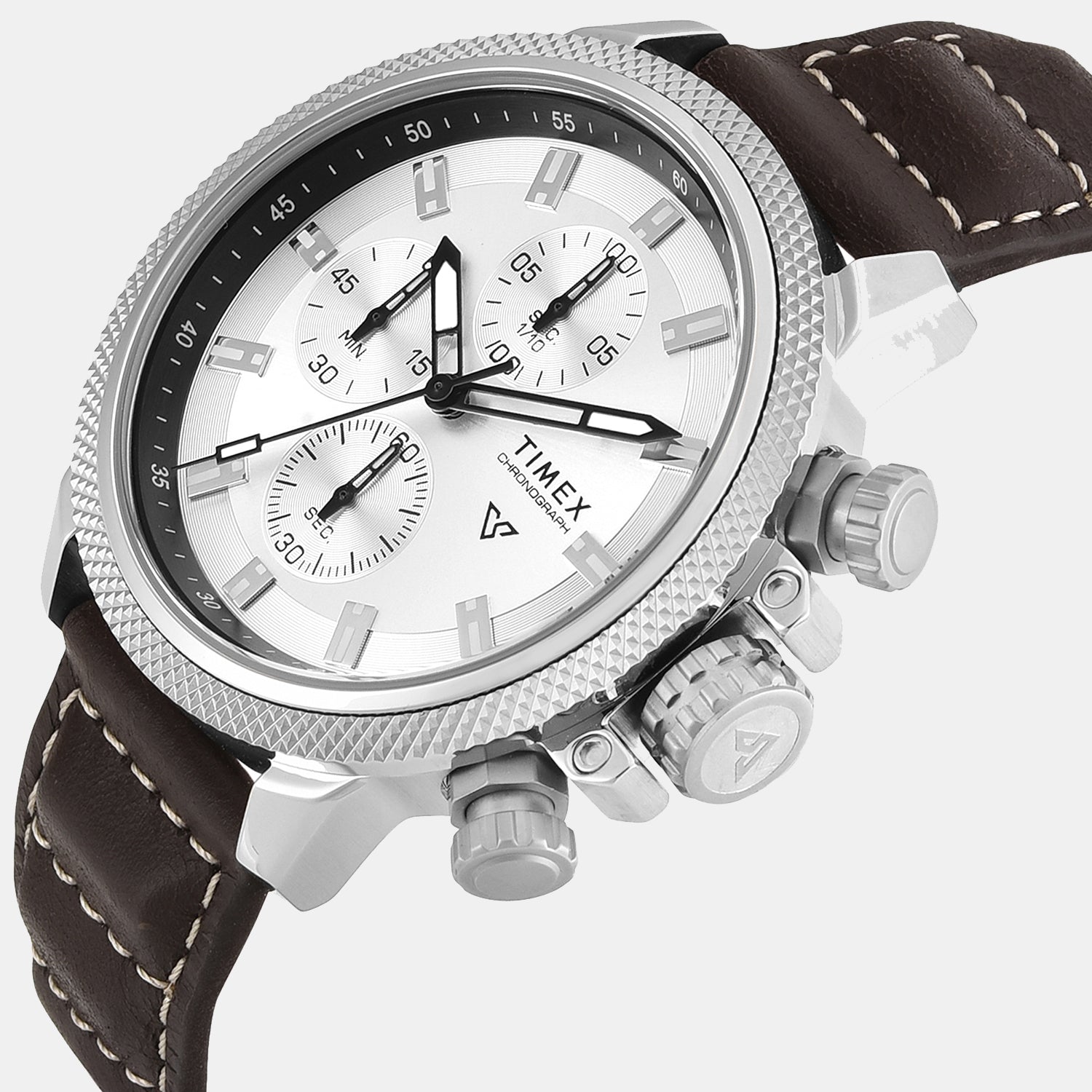 Vector Men Quartz Dial Chronograph Leather Watch TWEG35100