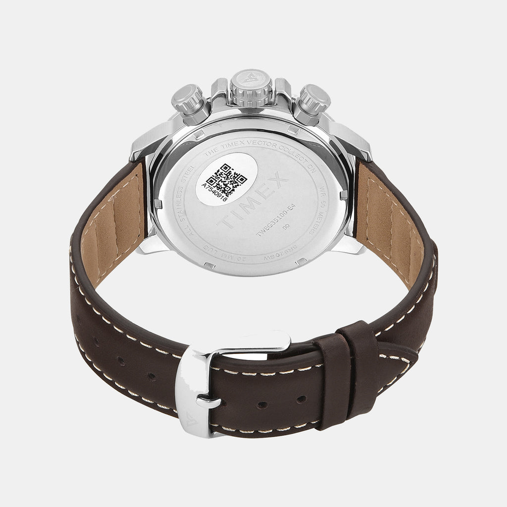 Vector Men Quartz Dial Chronograph Leather Watch TWEG35100