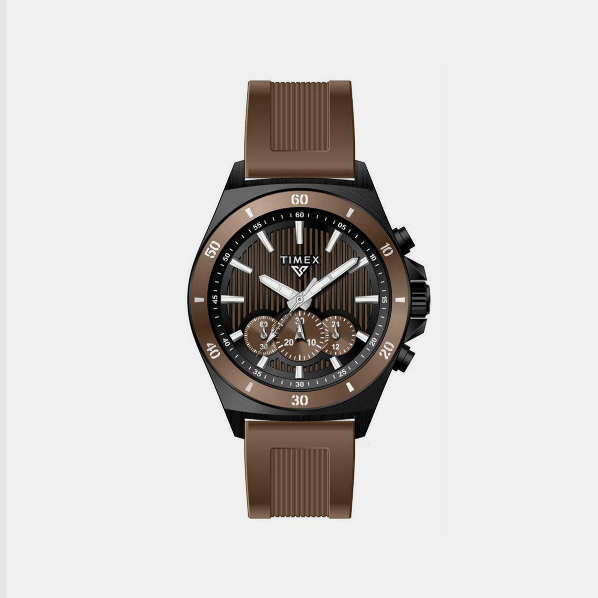 Vector Men Quartz Brown Dial Chronograph Silicone Watch TWEG36300