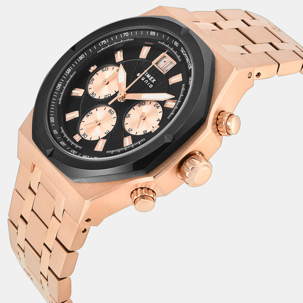 Signio Men Quartz Black Dial Chronograph Watch TWEG36401