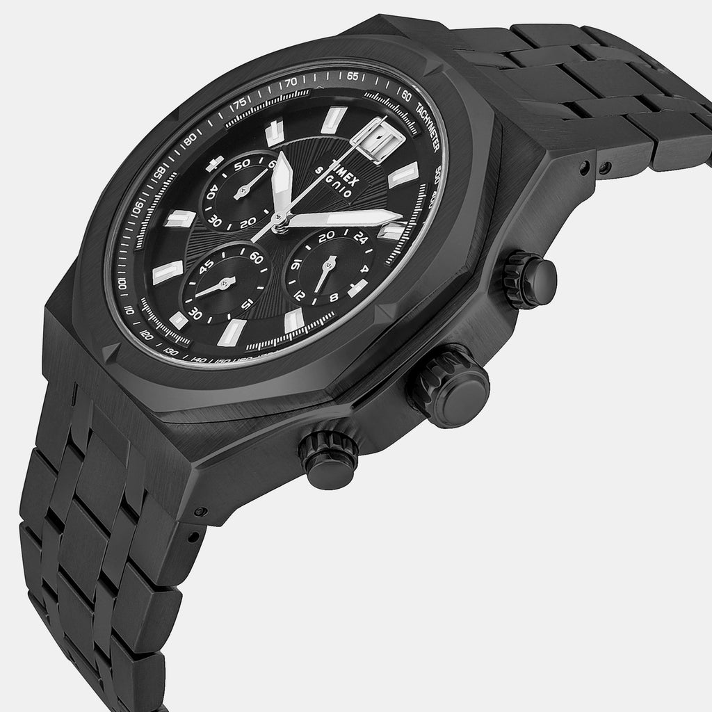 Signio Men Quartz Black Dial Chronograph Watch TWEG36402