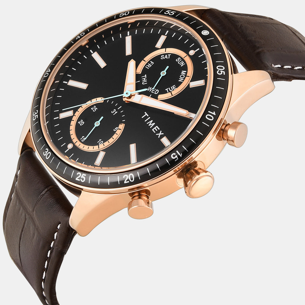 Trendline Men Quartz Black Dial Multi-function Watch TWEG37200