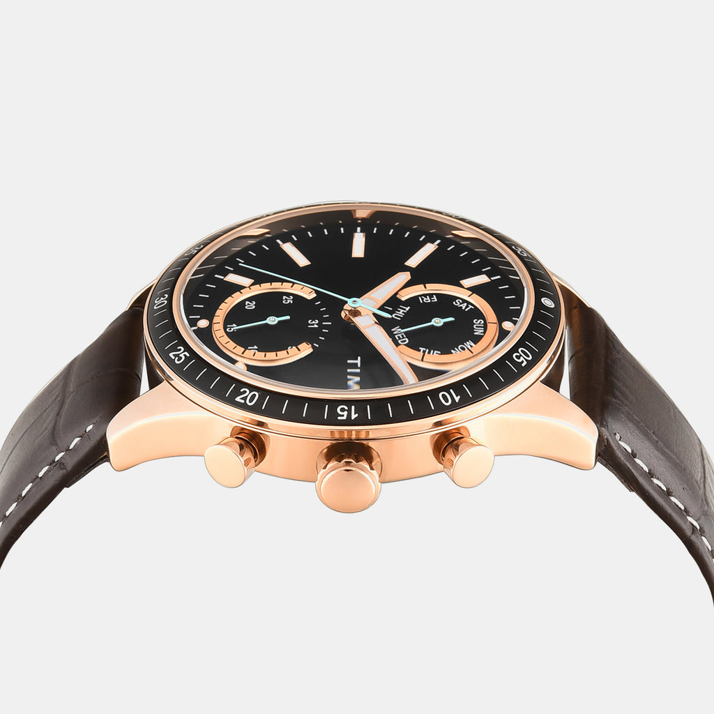 Trendline Men Quartz Black Dial Multi-function Watch TWEG37200