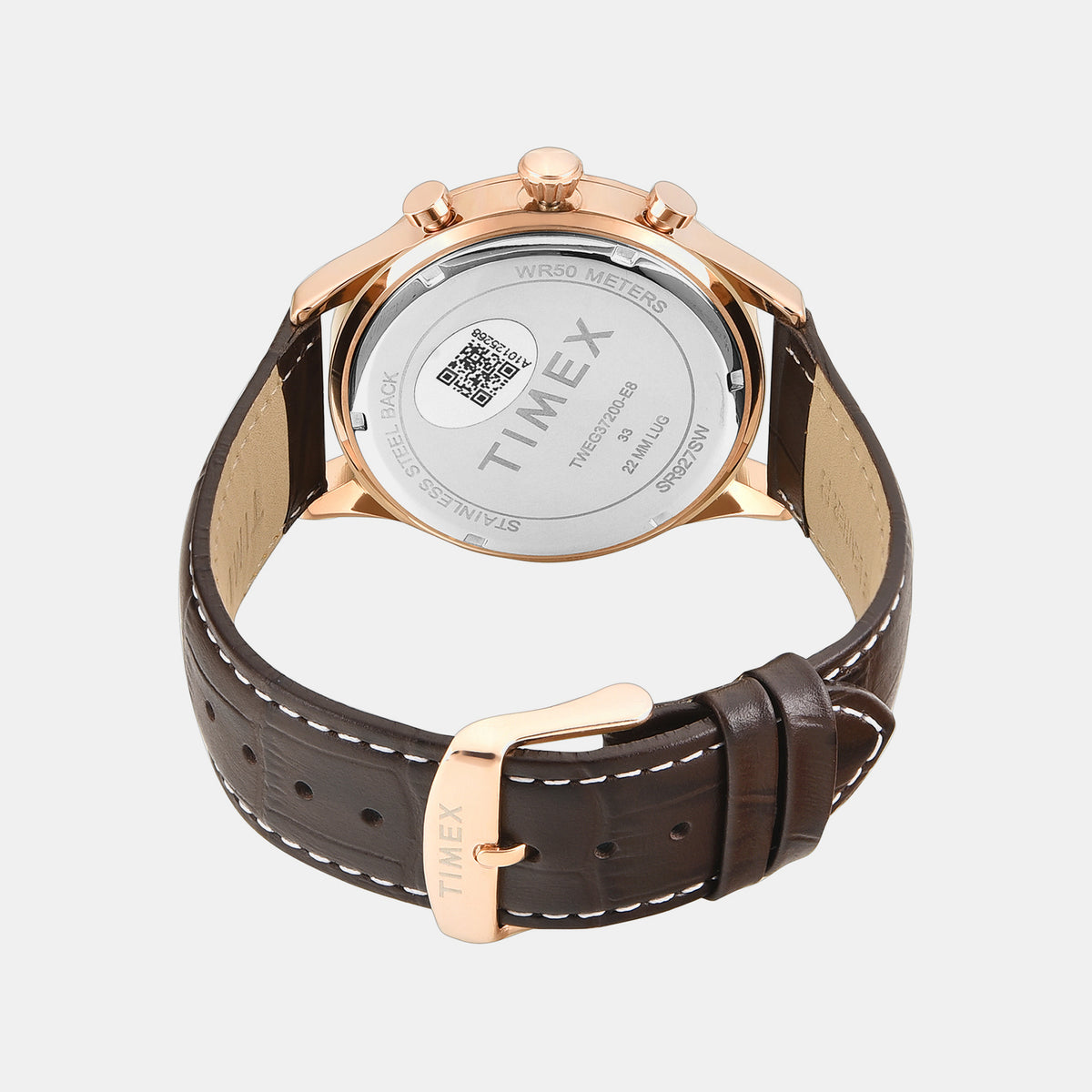 Trendline Men Quartz Black Dial Multi-function Leather Watch TWEG37200