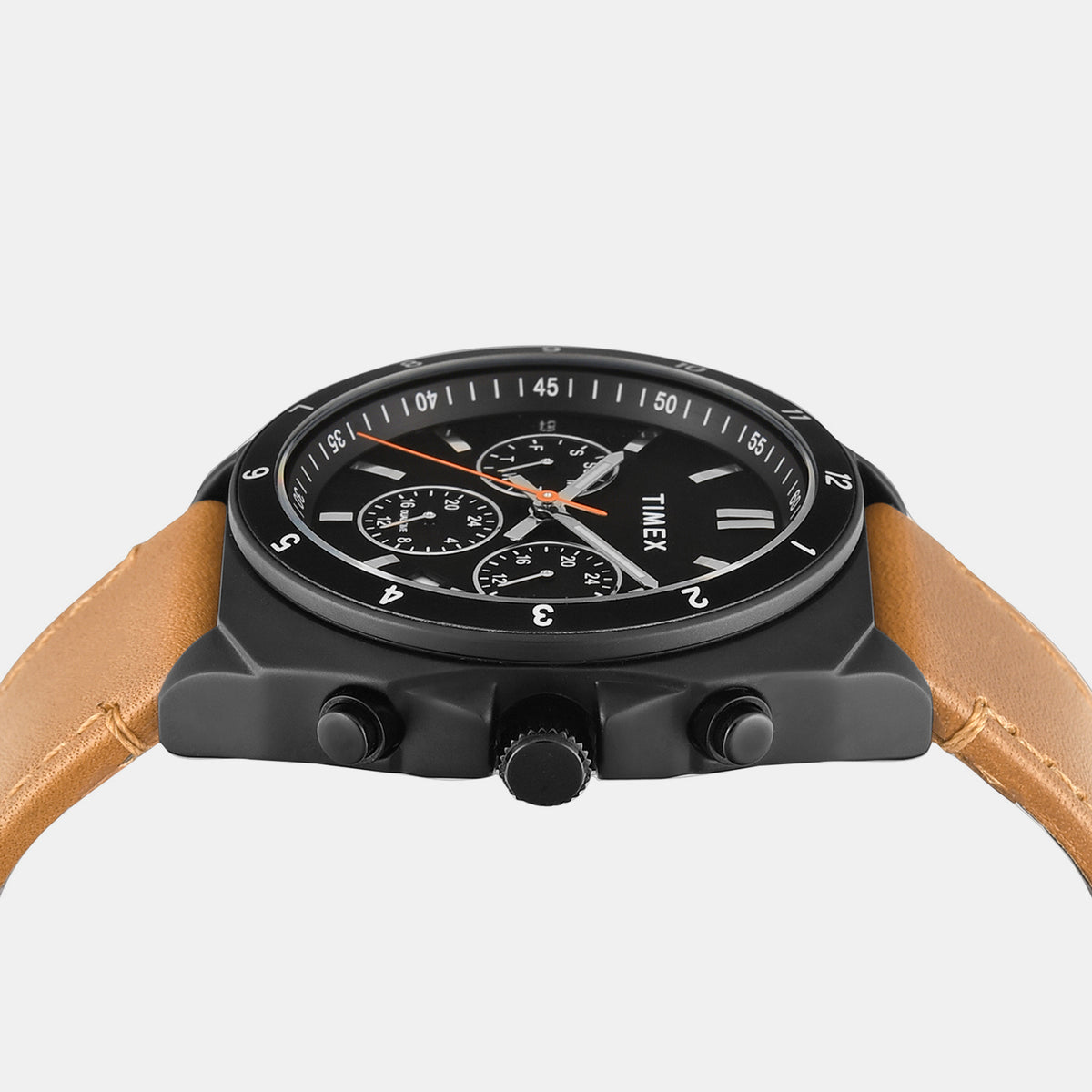 Trendline Men Quartz Black Dial Multi-Function Leather Watch TWEG37400