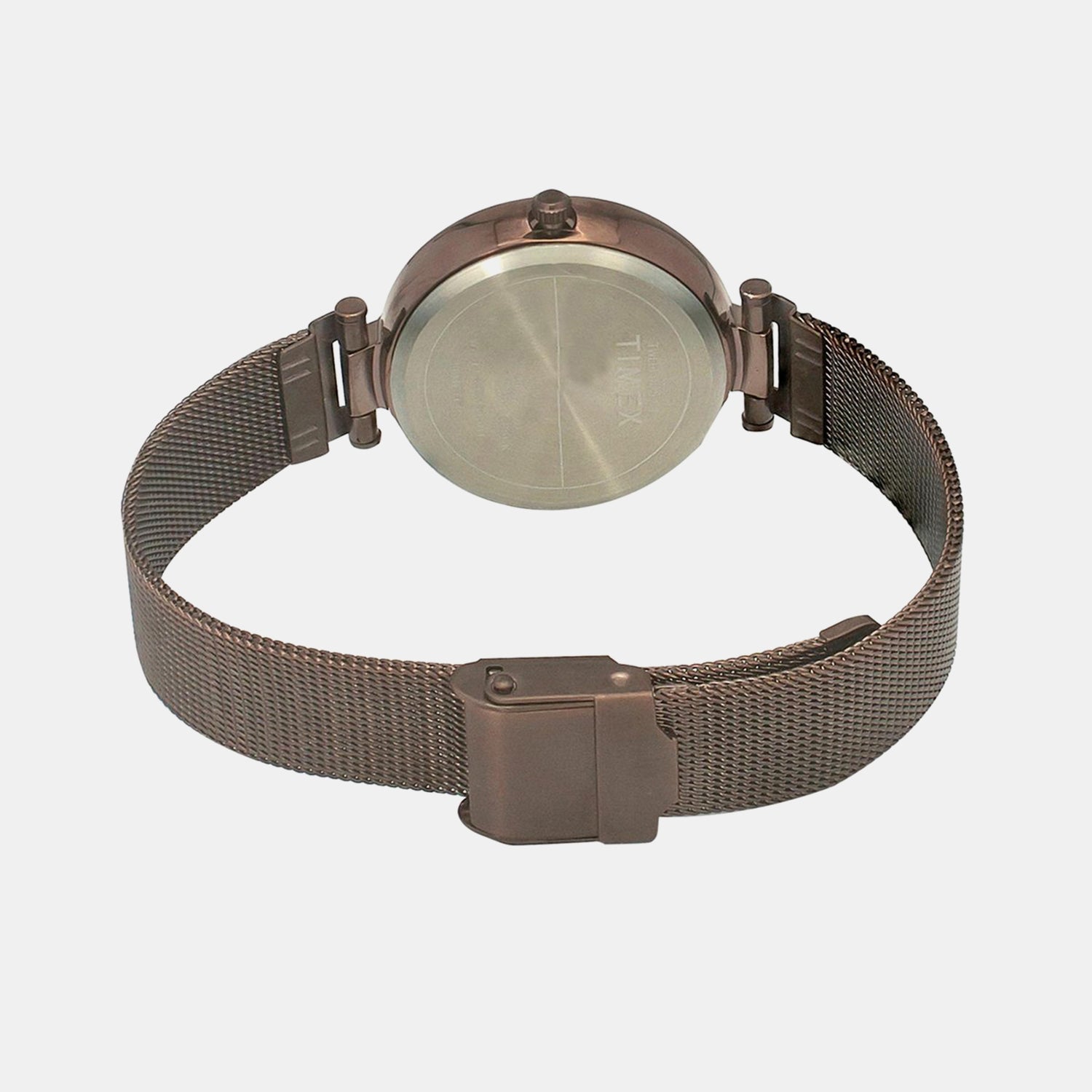 Fashion Women Quartz Brown Dial Analog Mesh Watch TWEL11825