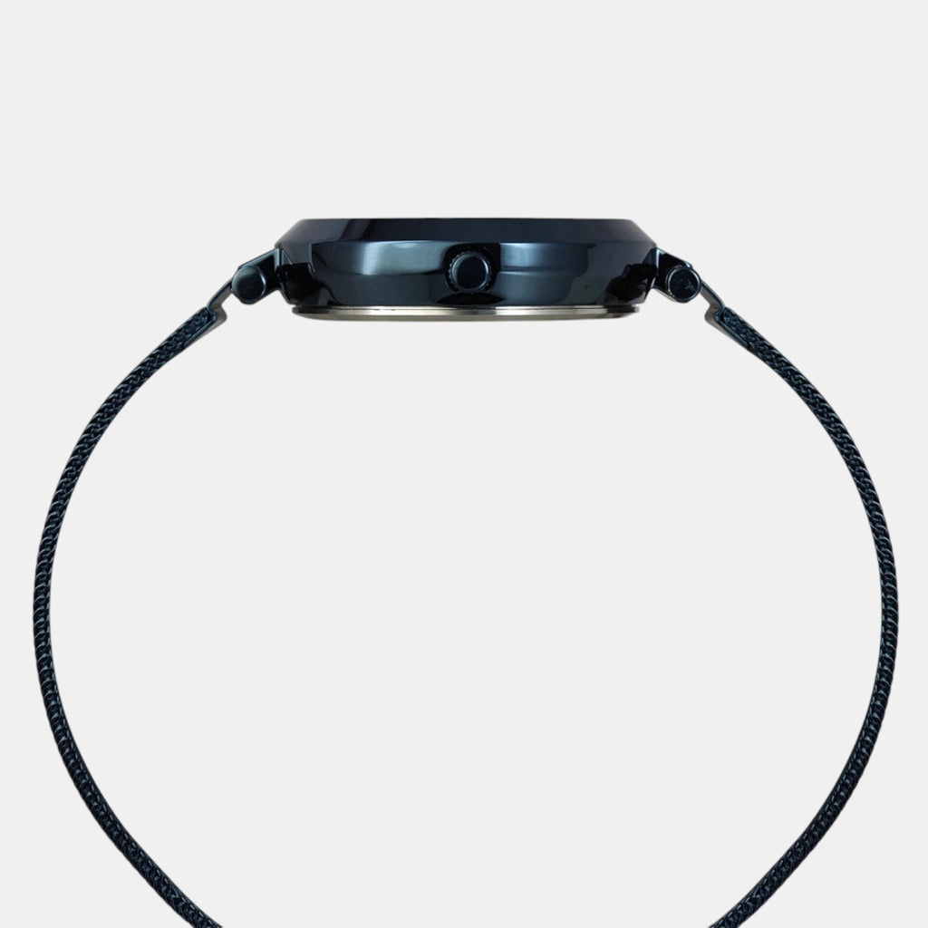 Fashion Women Quartz Blue Dial Analog Stainless Steel Watch TWEL11827